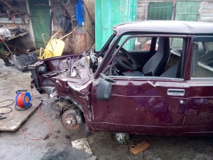 Передок Ваз 2107 после аварии