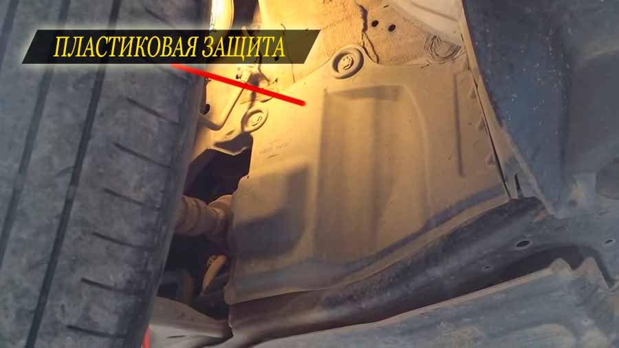 Пластиковая защита за колесом